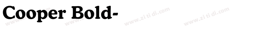 Cooper Bold字体转换